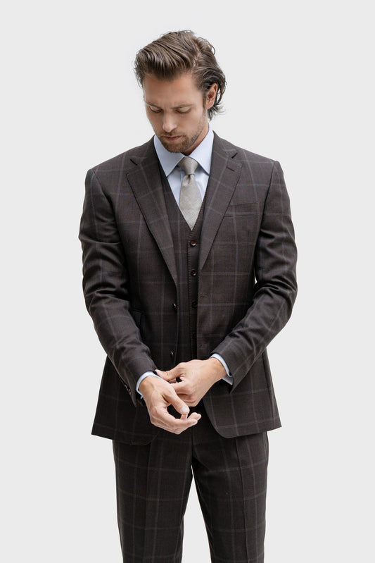 Single Breasted Suit with Vest